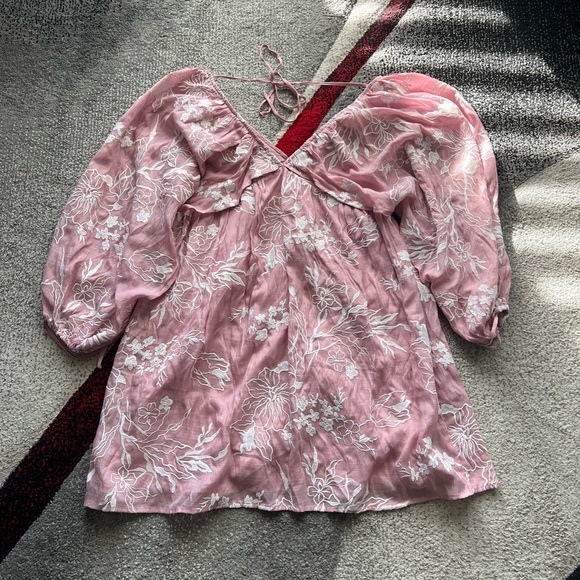 BTFL - Life Cheryl Long Cape Effect Embroidered Babydoll Mini Dress - Picture 6 of 6